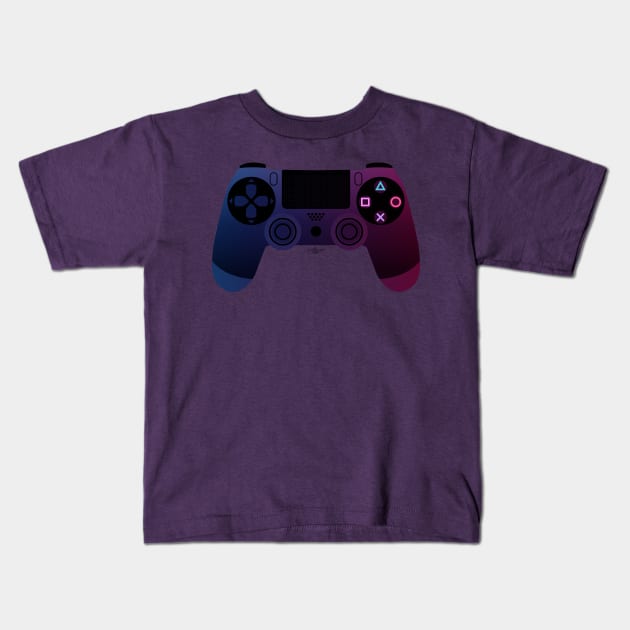 Playstation 4 Controller Kids T-Shirt by grantedesigns